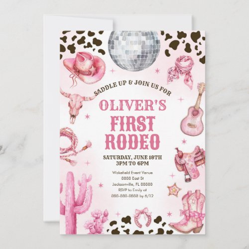 Western Rodeo Cowgirl First Rodeo 1st Birthday