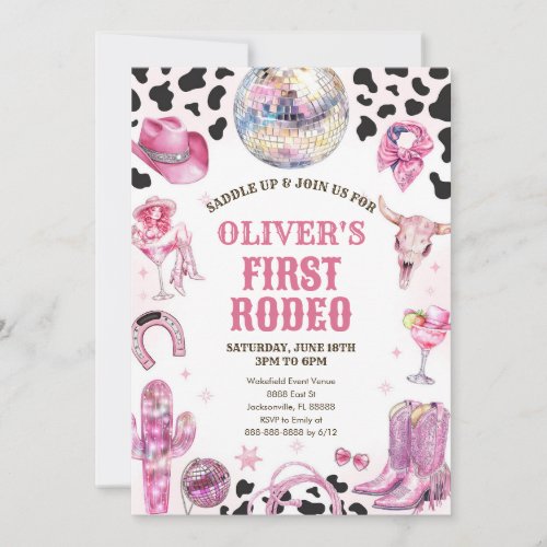 Western Rodeo Cowgirl First Rodeo 1st Birthday