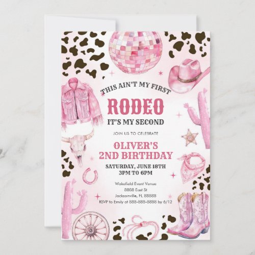Western Rodeo Cowgirl Second Rodeo 2nd Birthday