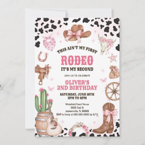 Western Rodeo Cowgirl Second Rodeo 2nd Birthday