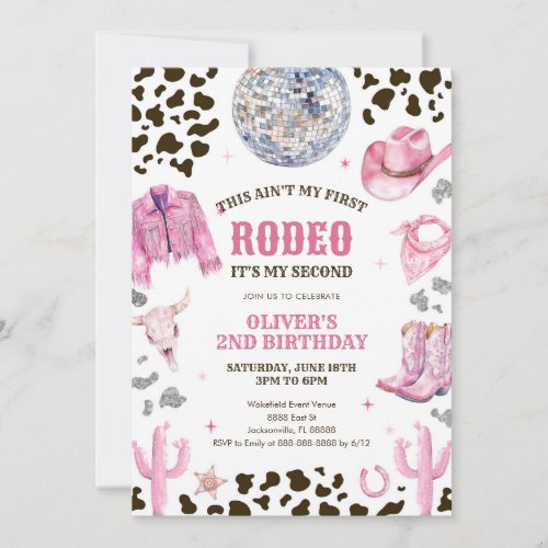 Western Rodeo Cowgirl Second Rodeo 2nd Birthday