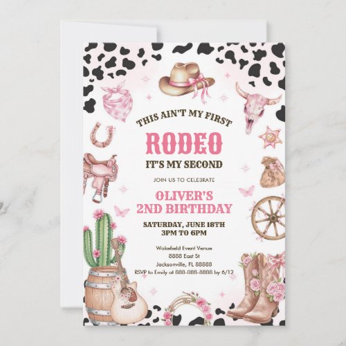 Western Rodeo Cowgirl Second Rodeo 2nd Birthday
