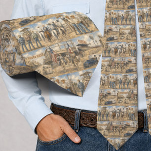 Western Rodeo Days Scenes From the Rodeo Neck Tie
