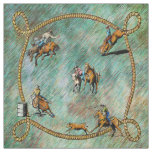 Western Rodeo Events Cowboy Cowgirl Fabric