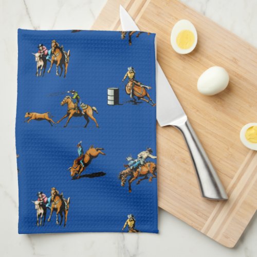 Western Rodeo Events Cowboys Cowgirls ANY COLOR  K Kitchen Towel