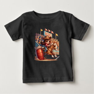 Western Rodeo Horse Cowgirl Barrel Racing Custom Baby T-Shirt