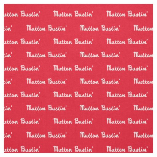 Western Rodeo Mutton Bustin Rope Text Print Fabric