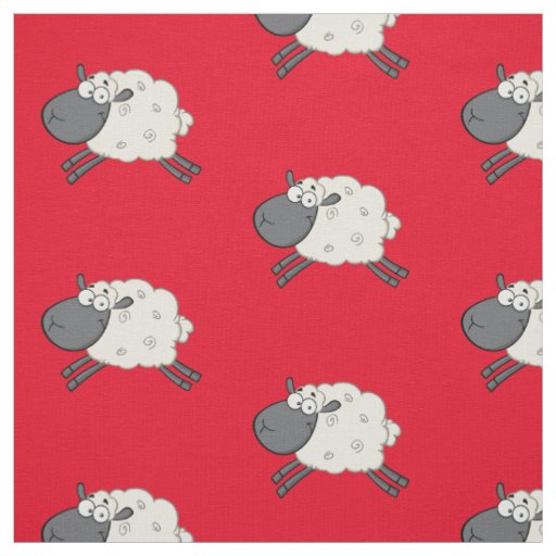 Western Rodeo Mutton Bustin Sheep Print Fabric