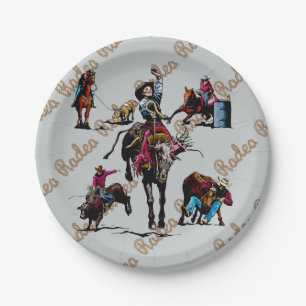 Western Rodeo Party Paper Plates