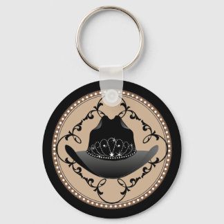 Western Rodeo Queen Cowgirl Keychain
