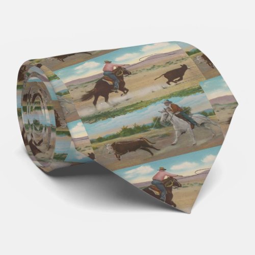 Western Rodeo  Ranch Calf Roping  Neck Tie