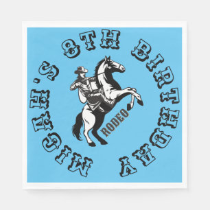 Western Rodeo Southern Ranch Cowboy on Horse Napkins