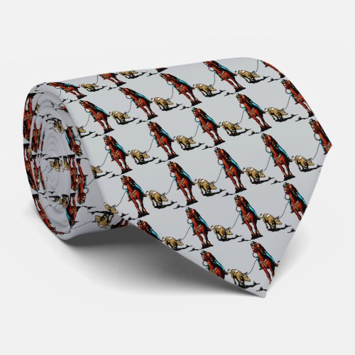 Western Rodeo Team Roping Mens Necktie