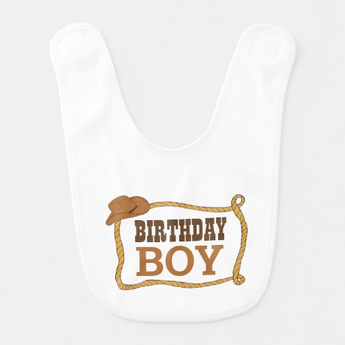 Western Rodeo Themed Party 1st Rodeo BirthdayParty Baby Bib