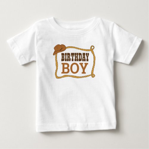 Western Rodeo Themed Party 1st Rodeo BirthdayParty Baby T_Shirt