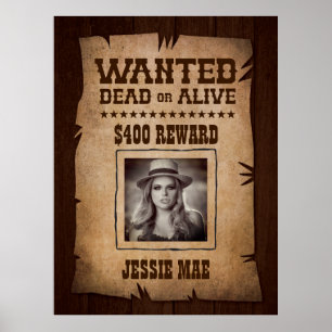 Western Rodeo Themed Party Wanted Poster