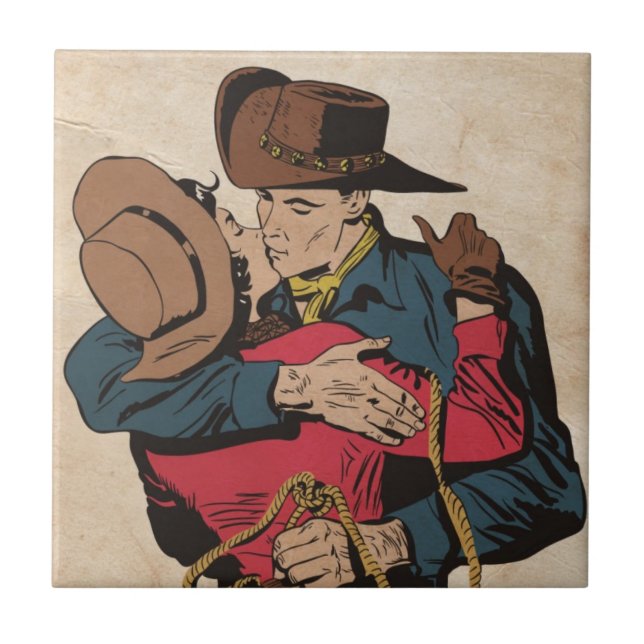 Western Romance Ceramic Tile (Front)