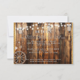 Western Rope Wagon Wheel Mason Jar Lights Details