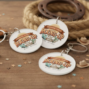 Western Round-Up Family Reunion ID1318 Keychain