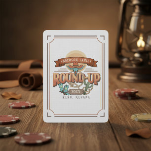 Western Round-Up Family Reunion ID1318 Poker Cards