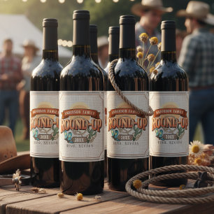 Western Round-Up Family Reunion ID1318 Wine Label