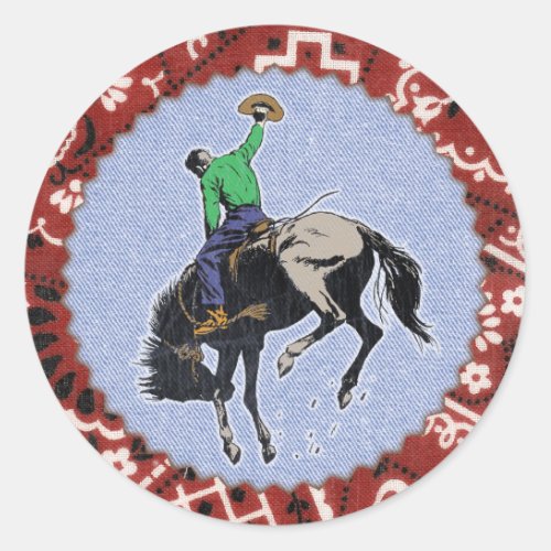 Western Round Up Wild West Cowboy Sticker