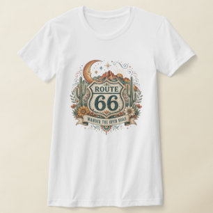 Western Route 66 Saguaro Sunset Tee