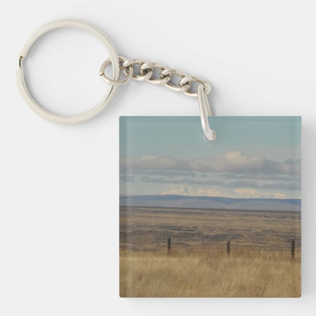 Western Rural Landscape Photo Keychain (Front)
