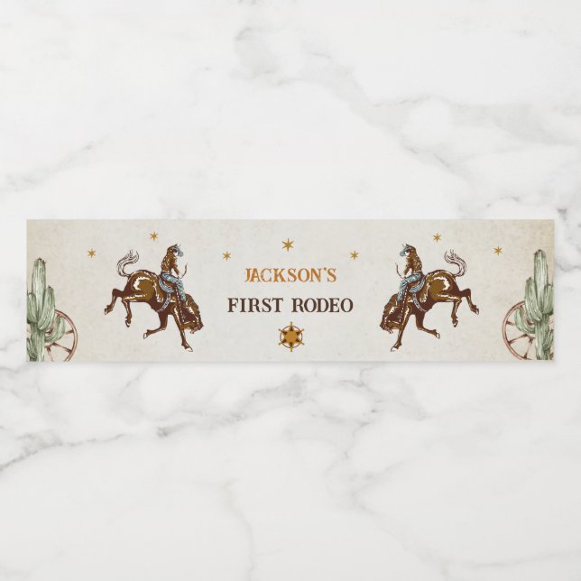 Western Rustic Birthday Party Water Bottle Label (Single Label)