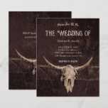 Western Rustic Brown Country Bull Skull Budget