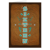 Western Rustic Brown & Turquoise SIXTEEN 16 (Front)