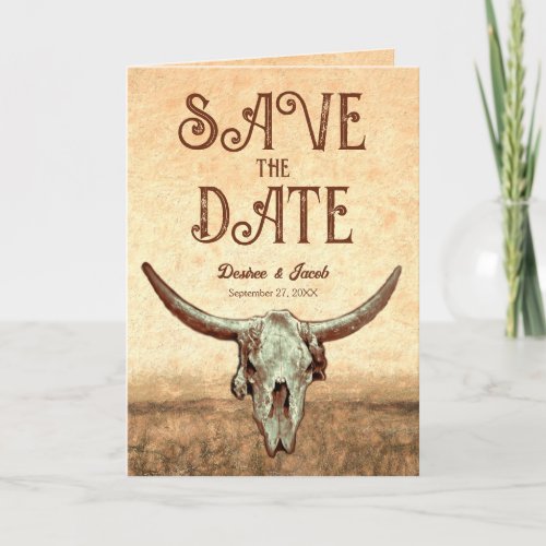 Western Rustic Country Rodeo Save The Date Announcement