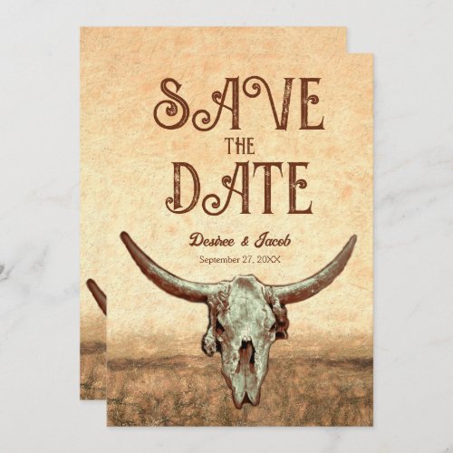 Western Rustic Country Rodeo Save The Date Invitation