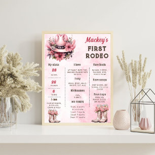 Western Rustic Cowgirl Birthday Milestone Sign