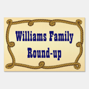 Western Rustic Family Wedding Sign