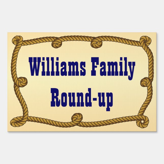 Western Rustic Family Wedding Sign (Front)