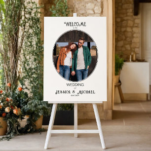 Western Rustic Photo Wedding Welcome Sign
