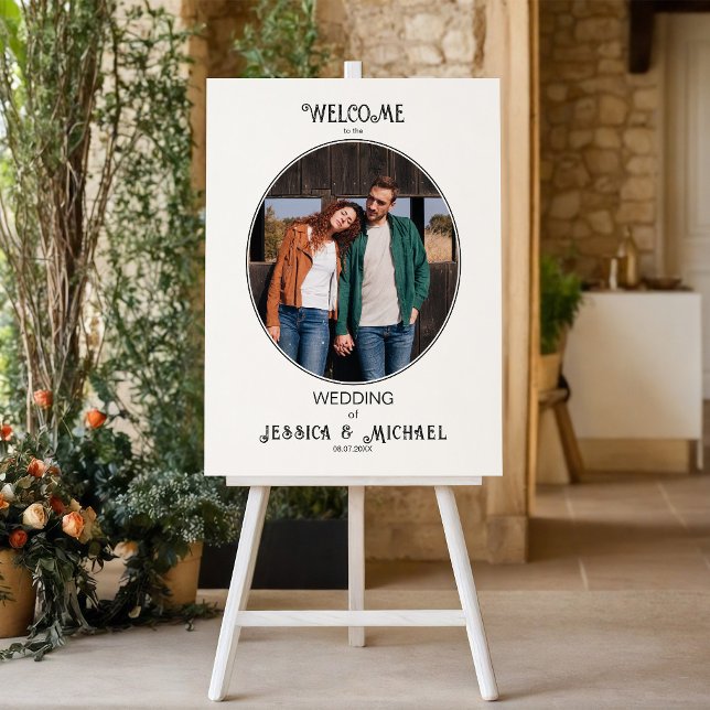 Western Rustic Photo Wedding Welcome Sign (Creator Uploaded)
