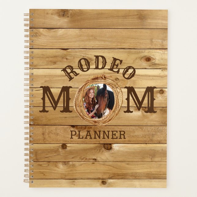 Western Rustic Rodeo Mom Photo Planner (Front)