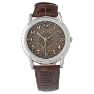 Western Rustic Star Southwestern Clock Watch