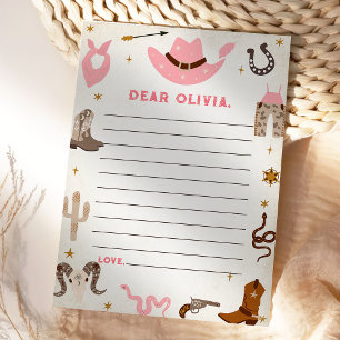 Western Rustic Time Capsule Note Message Card