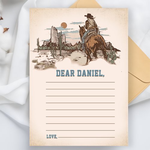 Western Rustic Time Capsule Note Message Card