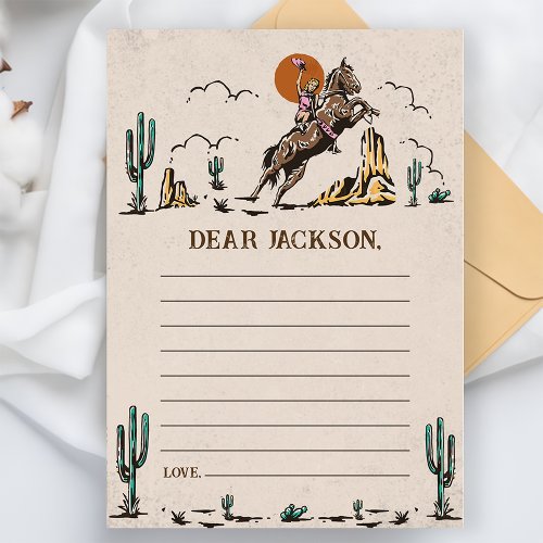 Western Rustic Time Capsule Note Message Card