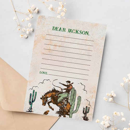 Western Rustic Time Capsule Note Message Card