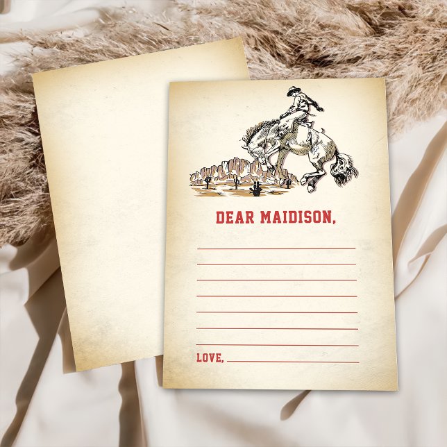 Western Rustic Time Capsule Note Message Card (Creator Uploaded)