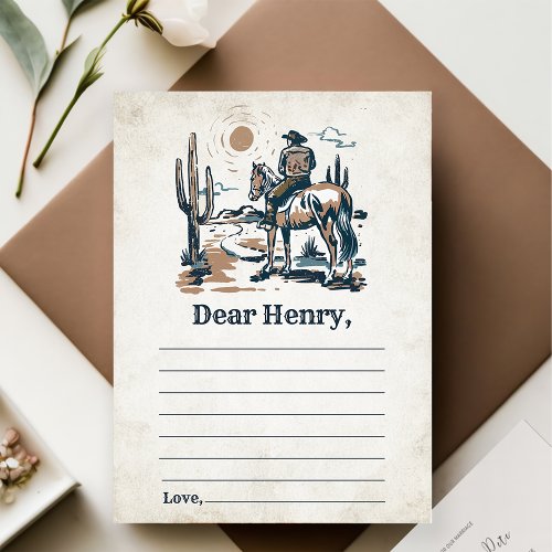 Western Rustic Time Capsule Note Message Card