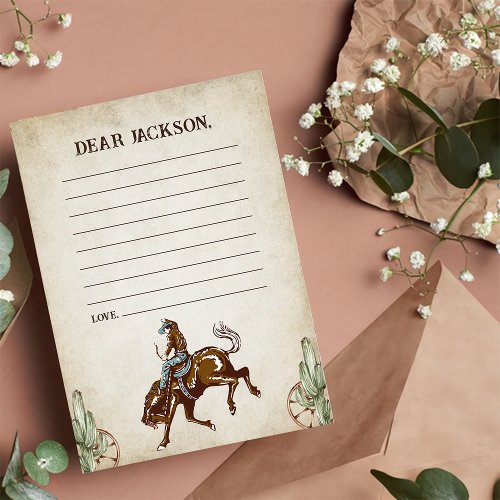 Western Rustic Time Capsule Note Message Card