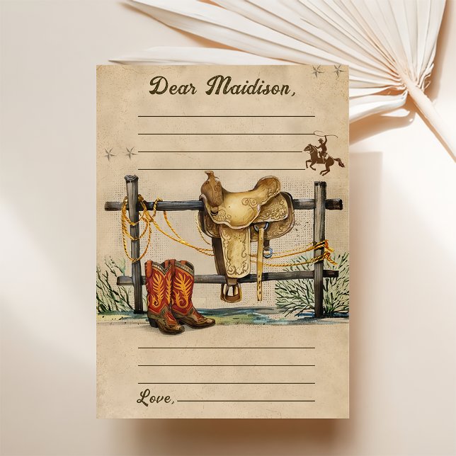 Western Rustic Time Capsule Note Message Card (Creator Uploaded)