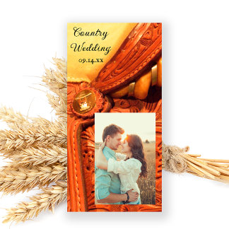 Western Saddle Country Wedding Save the Date