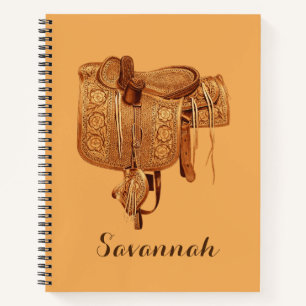 Western,Saddle,Cowgirl, Horse Riding, Birthday Notebook
